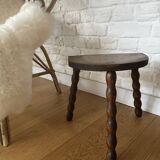 Brutalist cowherd tripod stool