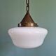 Art Deco suspension in white opaline, 1920s
