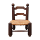 Chaise en bois et paille