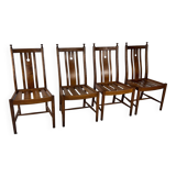 Set of 4 Oak Dining Chairs by Ercol, 1980s
