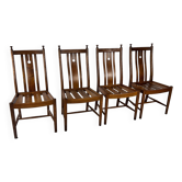 Ensemble de 4 chaises de salle à manger en chêne par Ercol, 1980s