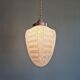 Art Deco pendant light in white speckled glass, 1920s-30s