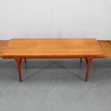 Table basse en teck restaurée par Johannes Andersen des années 1960 pour CFC Silkeborg, Danemark