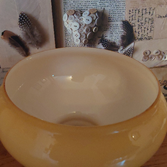 Vintage glass opaline lampshade from the 50s