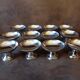 Set of 12 stainless steel footed bowls
