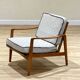 Fauteuil scandinave en hêtre, années 1960