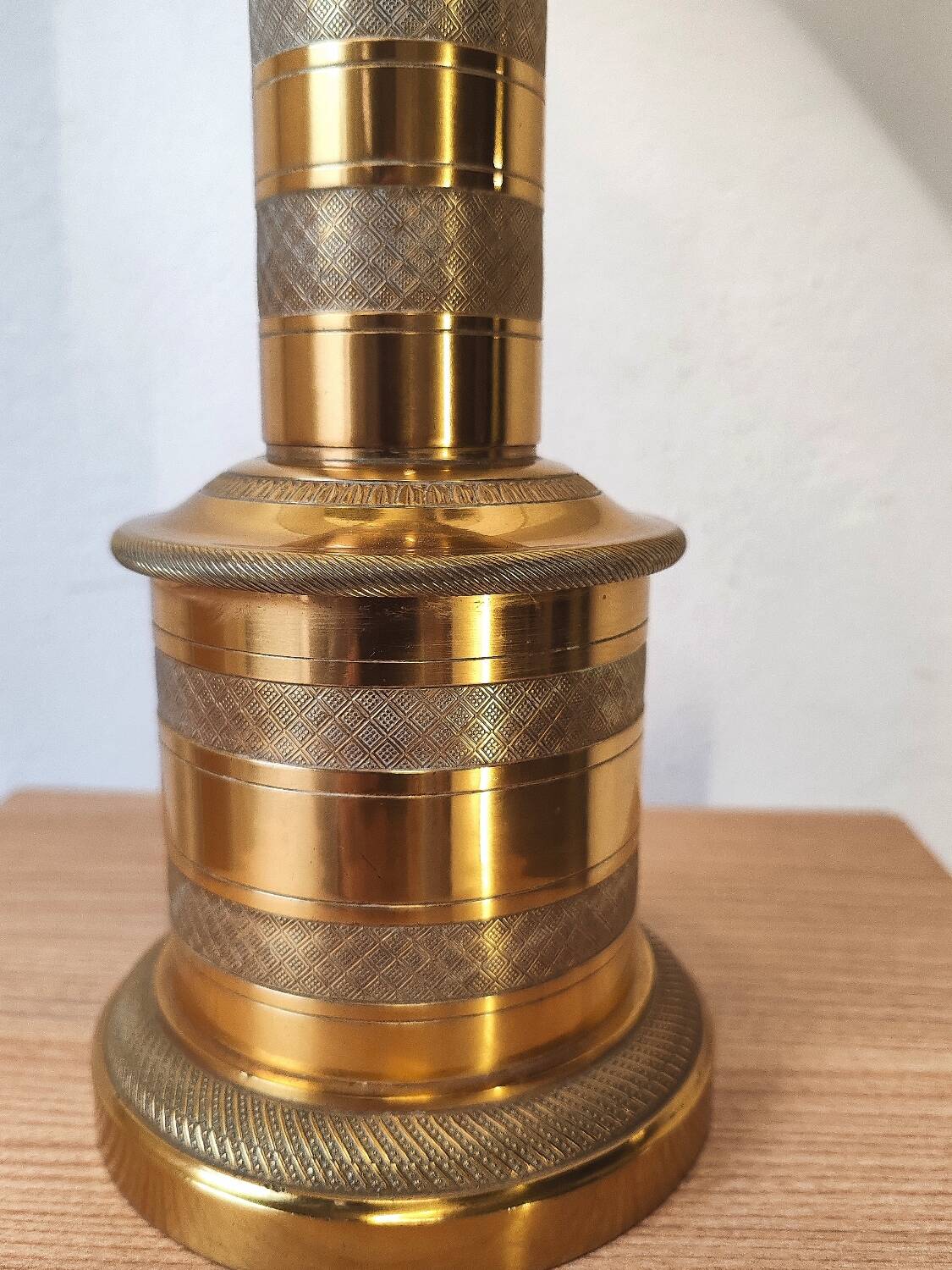 Lampe colonne laiton