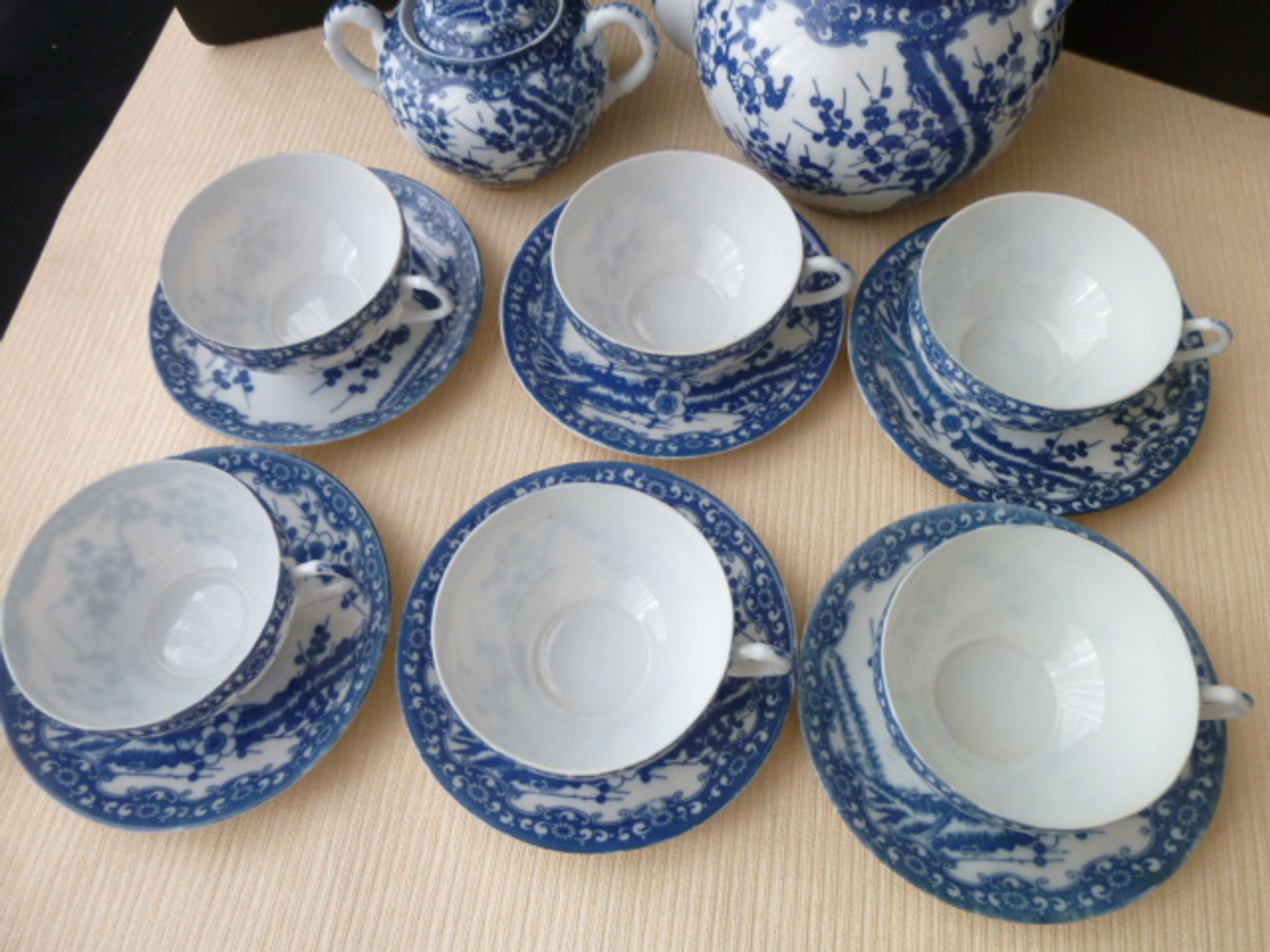 Japanese porcelain tea set 6 people