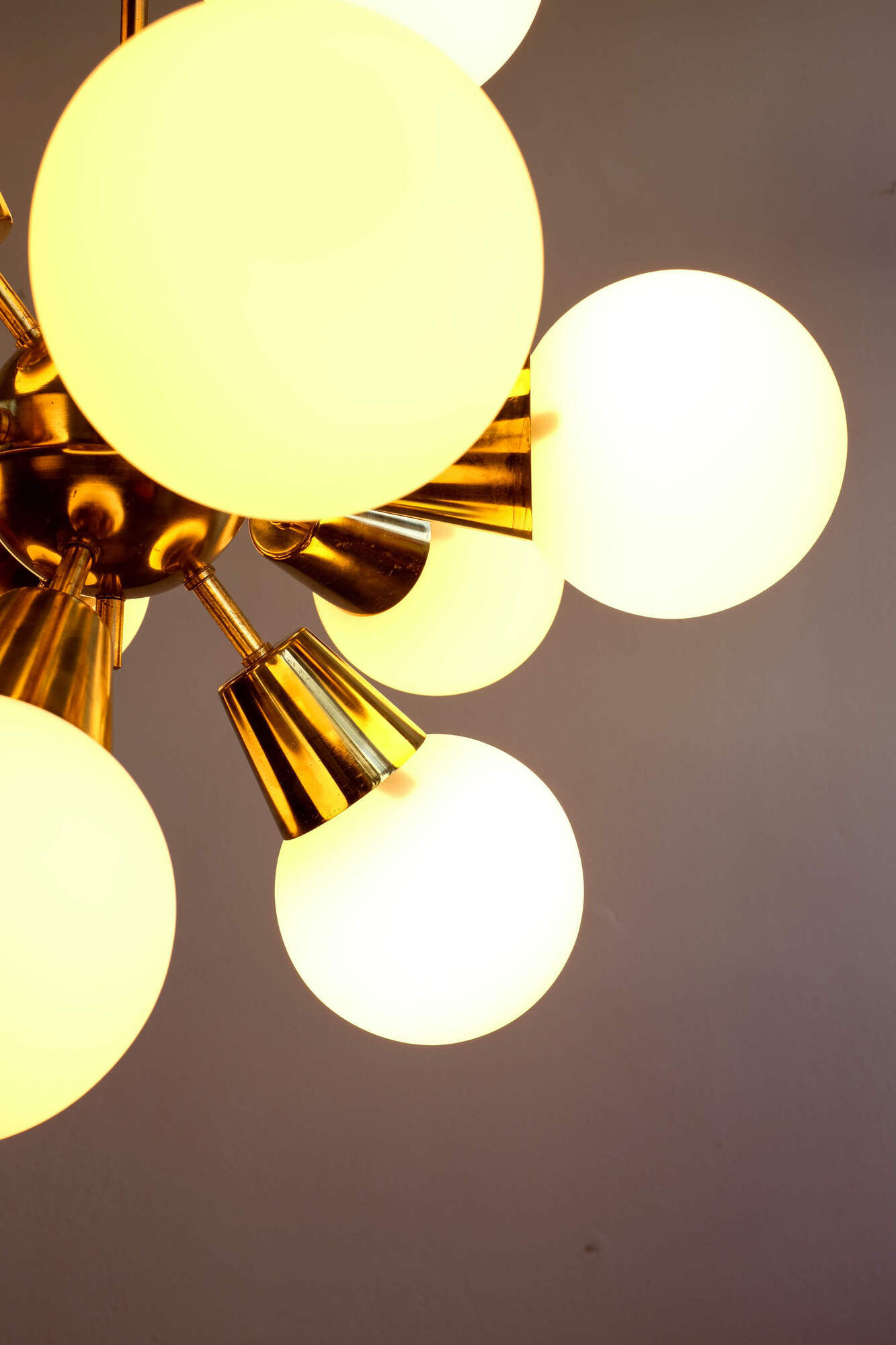 Czechoslovak sputnik chandelier by Kamenický Šenov, 1960s