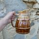 Former wine pitcher in glazed earth style bistrot auberge