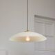 Mid-Century Italian Saucer Glass and Brass Pendant Lamp
