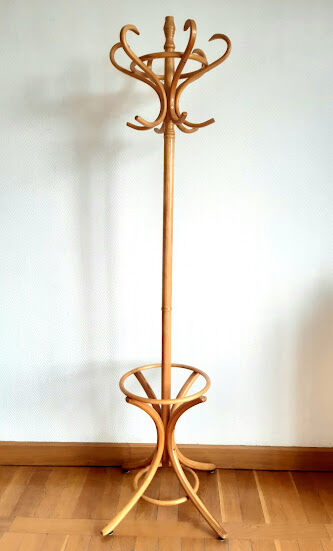 Porte manteau perroquet vintage en bois courbé