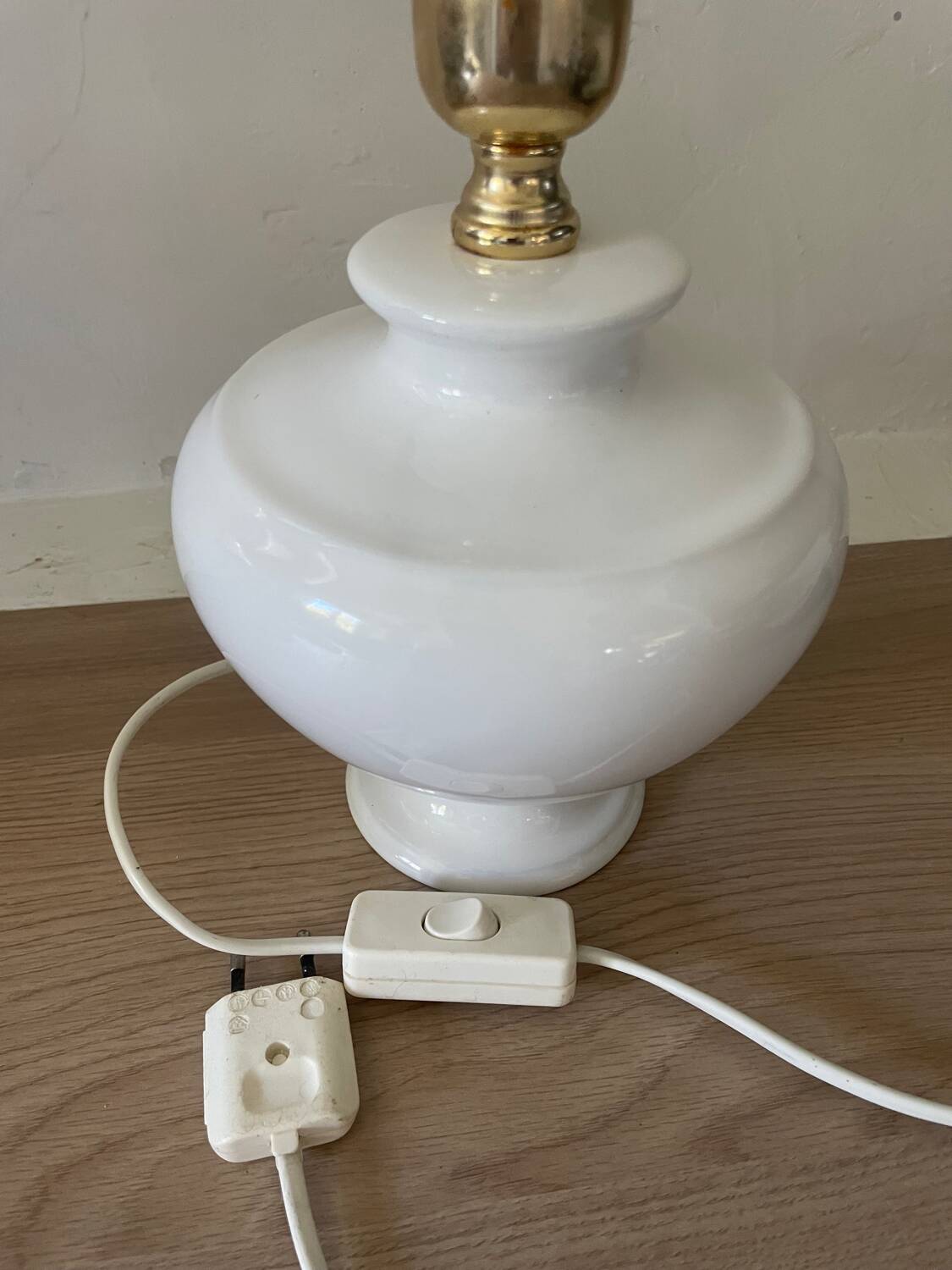 Vintage glazed ceramic lamp