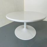 Table basse ronde blanche par Artifort, années 1970