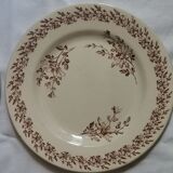 Set of 6 flat plates made of iron earth