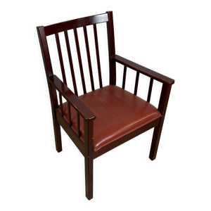fauteuil en acajou verni - assise