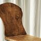 Tripod accent chair Wabi Sabi, hand-carved, 19th century.