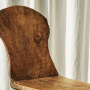 Tripod accent chair Wabi Sabi, hand-carved, 19th century.