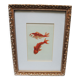 Old framed lithograph: goldfish
