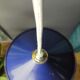 Vintage blue enamelled sheet metal suspension