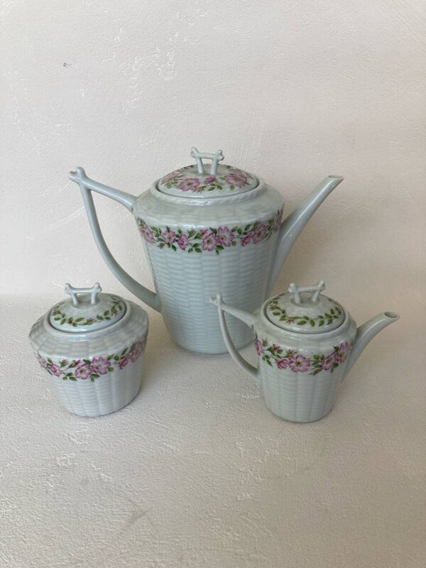 Service à café Charles Field Haviland Fleurs d’églantiers
