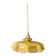 Suspension abat-jour vintage en opaline jaune