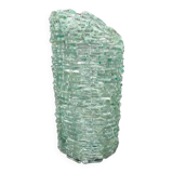 Italian Sculptural Glass Table Lamp, Wire and Glass Construction, 1980s