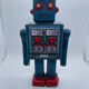 Old robot - metal/painted sheet - tin toys style - vintage