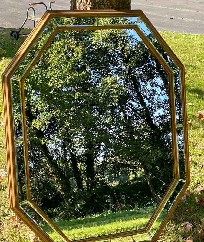 large mirror bestelnummer parcloses bisautées, circa 1980 73x93cm