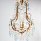 Petit lustre bronze pampilles bleues