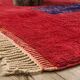 Berber mr4015 beni mrirt handwoven rug from morocco, geometric - red / orange
