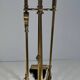 Neoclassical Fire Set in Bronze and Brass Finely Chiseled