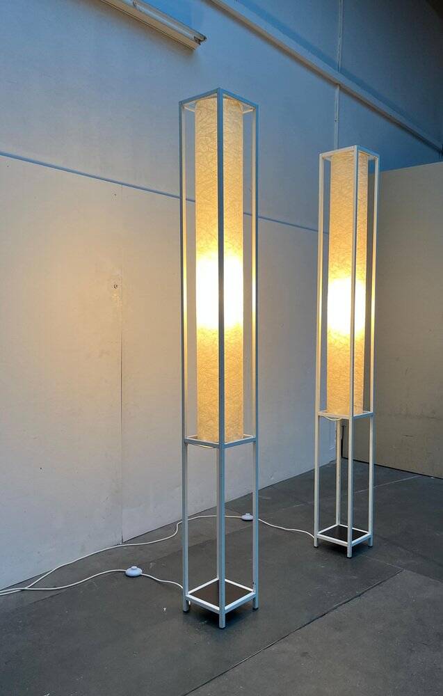 Mid-century modern minimalist floor lamps, Germany, 1960s, set of 2.