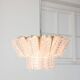 Vintage Austrolux Glass Chandelier: Mid-Century Chrome Pendant Light