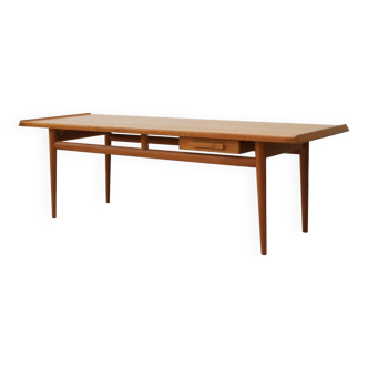 Large teak coffee table by torbjorn afdal for haug snekkeri