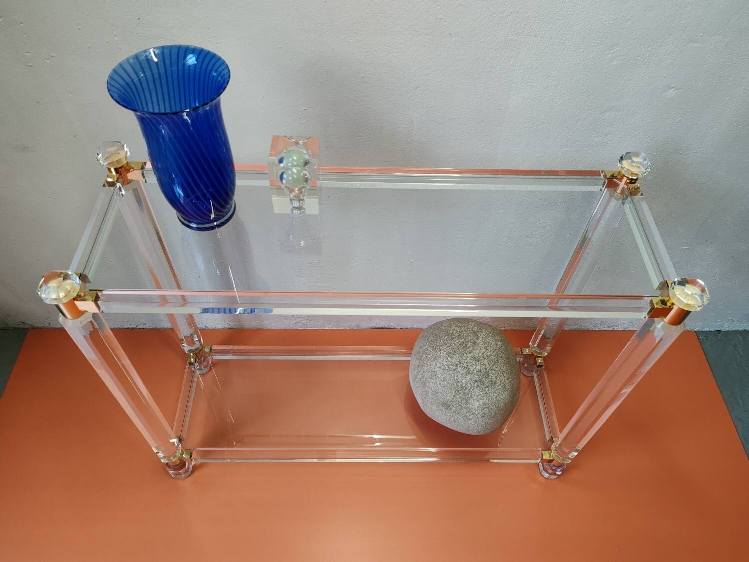 Console year 70 altuglas Romeo Rega Hollywood Regency