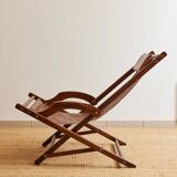 Vintage wooden deckchair