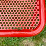 Set of 4 folding chairs in metal 70s