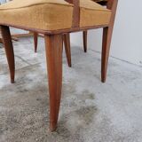 Pair of armchairs bridge era art deco walnut