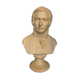 Buste de Mozart en platre