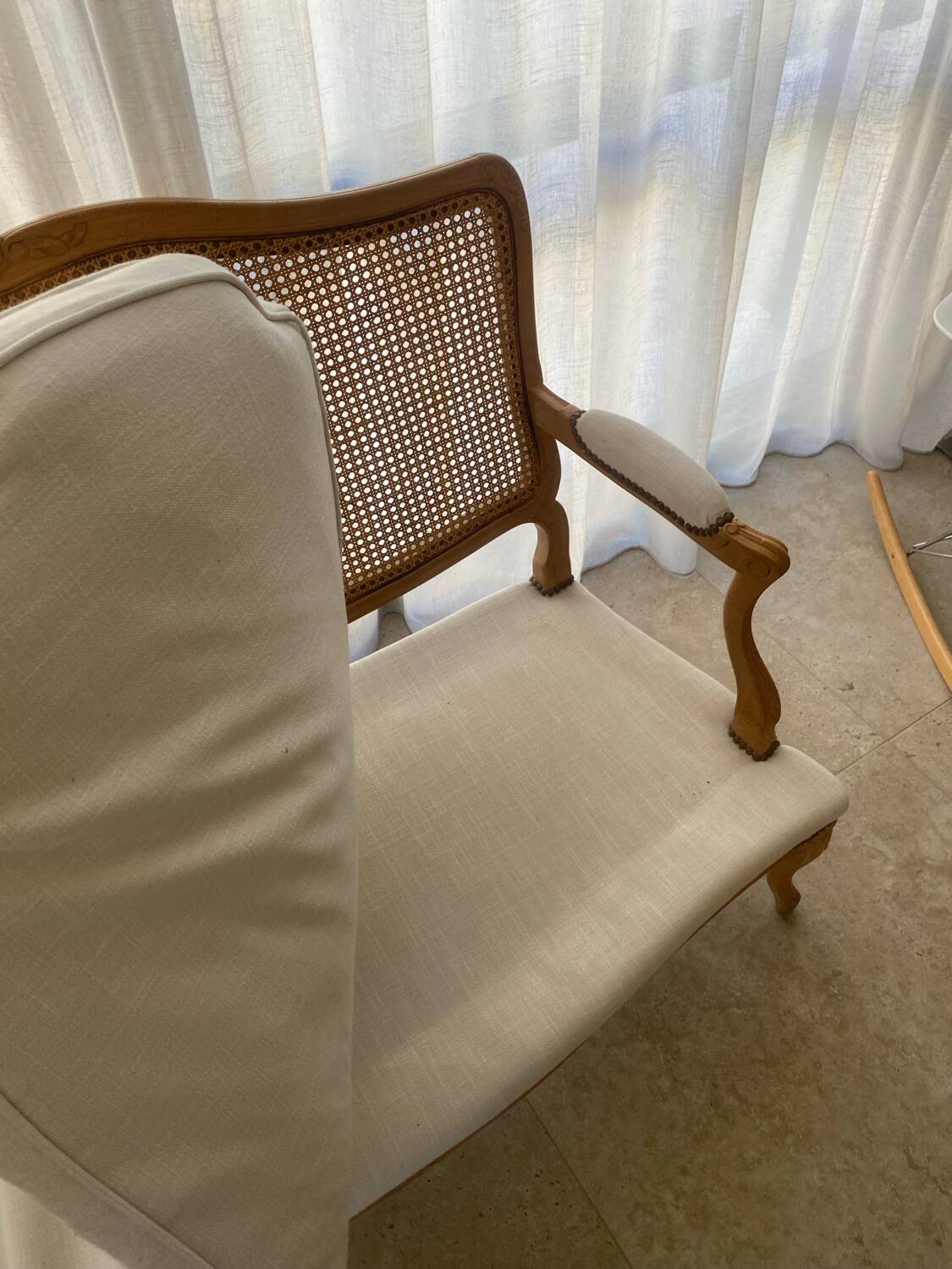 French vintage bank chair