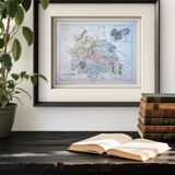 Puy-De-Dôme, carte ancienne, imprimée en 1883.