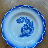 Deep plates André Sarreguemines Digoin blue flowers