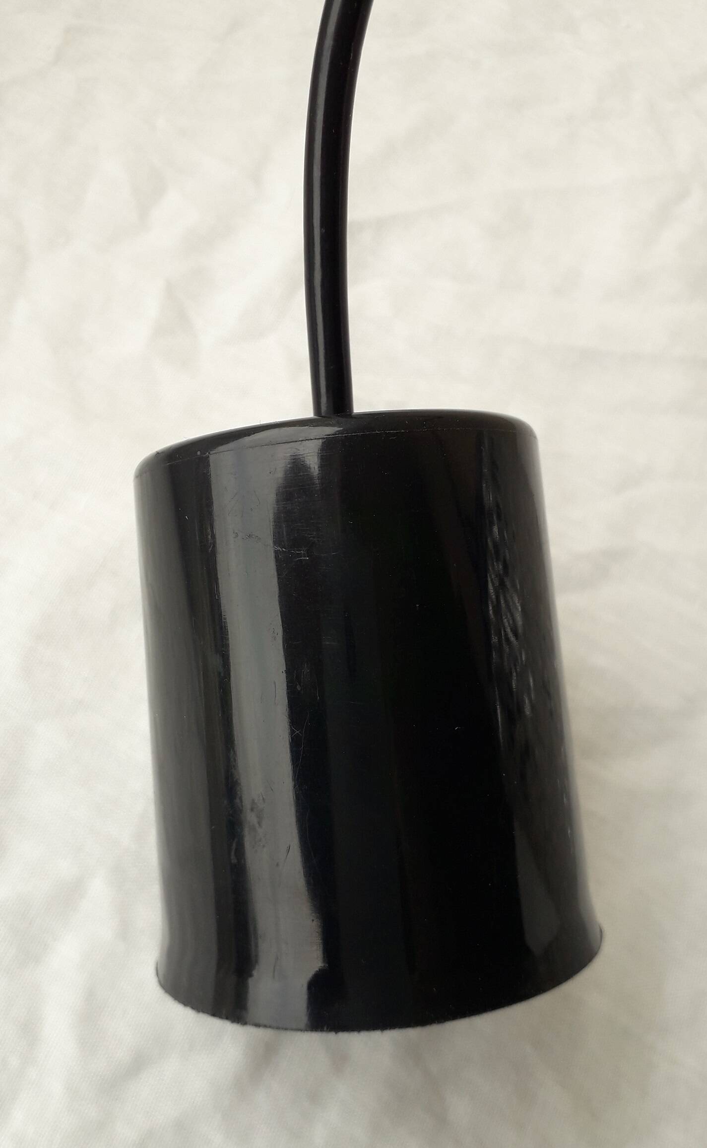 Pair of holophane glass pendants