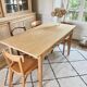 Table vintage année 50 en chêne