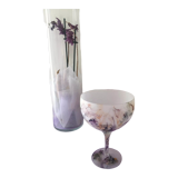 Vase ou coupe sur pied en verre opaque (K&K Styling)