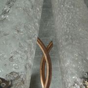 Paire appliques verre et métal doré