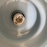 Vintage pendant lamp in blue opaline