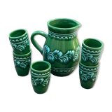 Broc set and green cups
