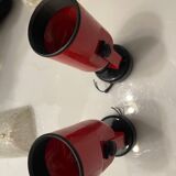 Adjustable Red Metal Sconces Set of 2